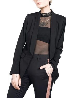 Wildfang Women's The Empower Double Breasted Blazer in Black Size Medium